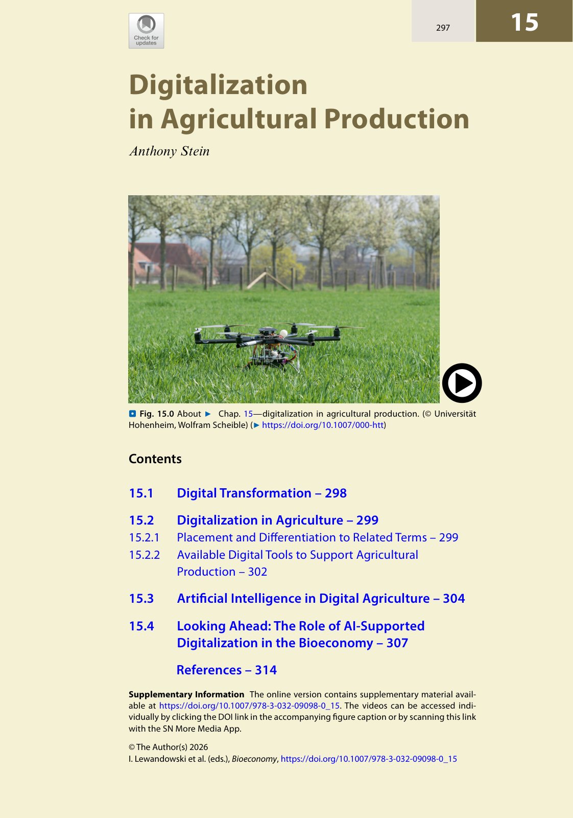 First page of Digitalization in Agricultural Production