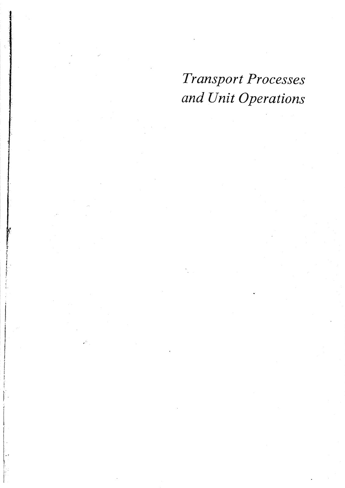 First page of Transport processes and separation process principles