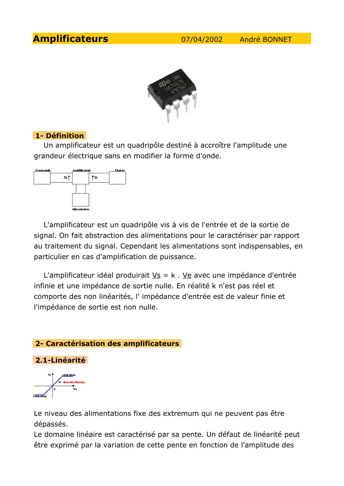 First page of amplificateurs