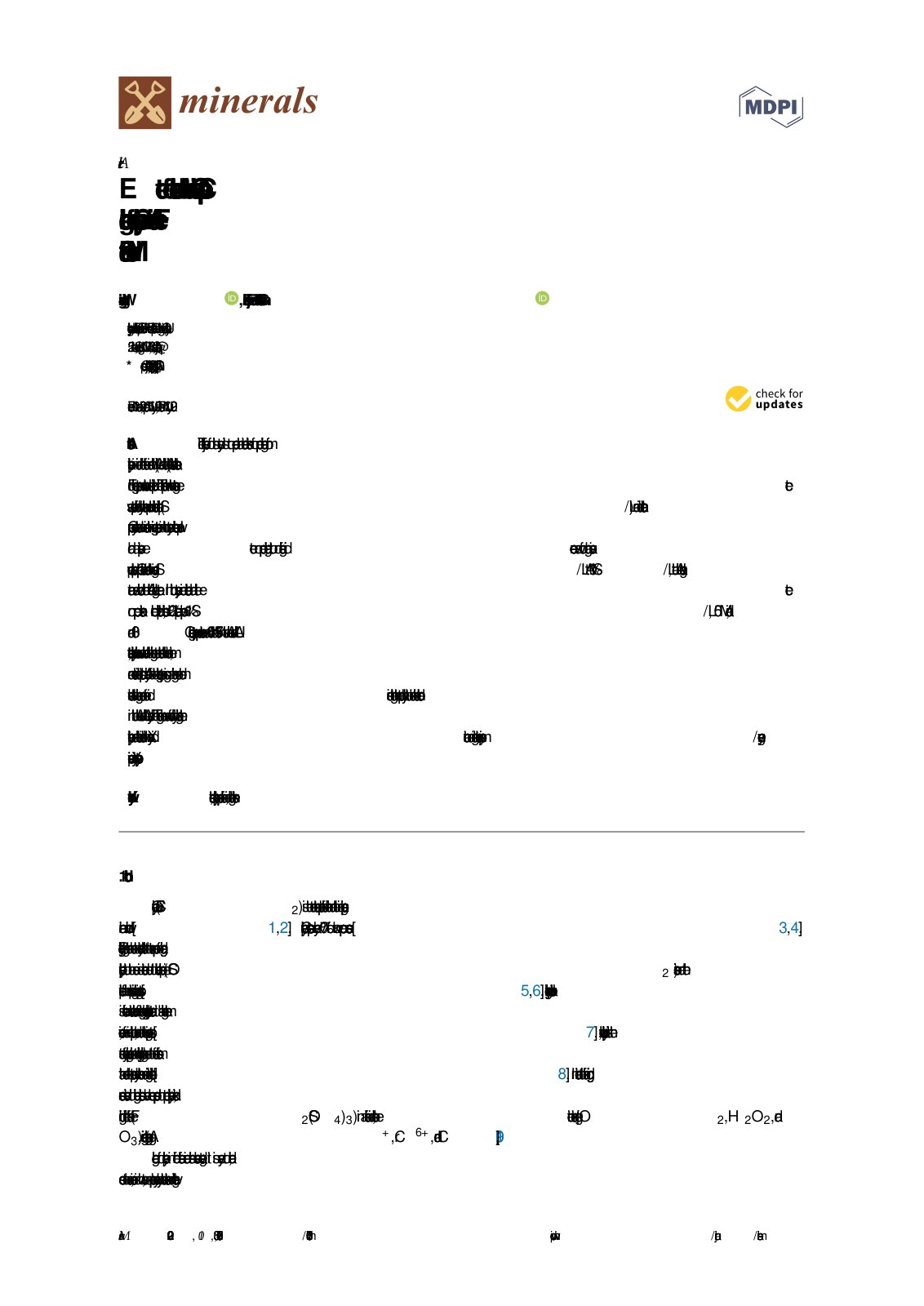 First page of 2020   Wang   Ultrasound assisted chalcopyrite leaching