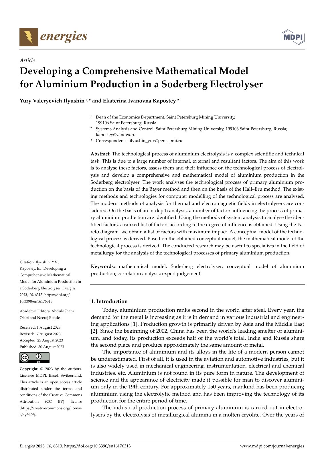 First page of Developing a Comprehensive Mathematical