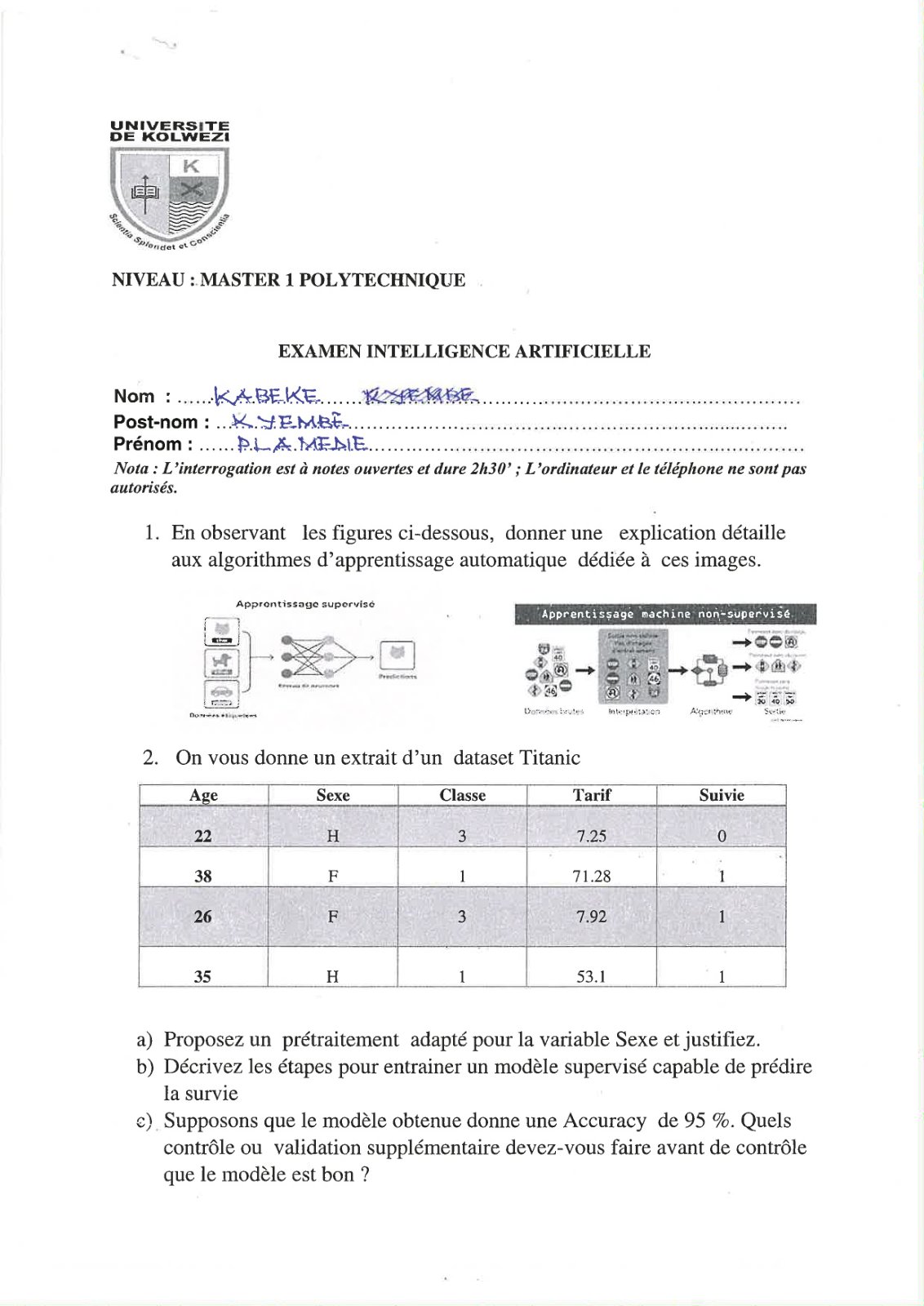 First page of Kabeke Kyembe Plamédie