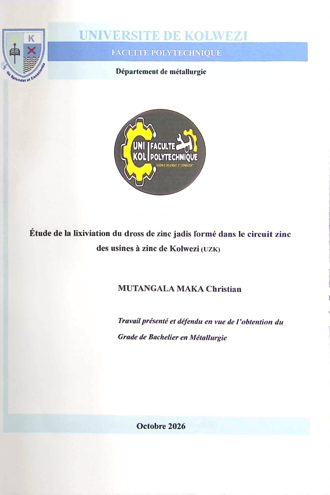 First page of Book 0078 Mutangala Maka