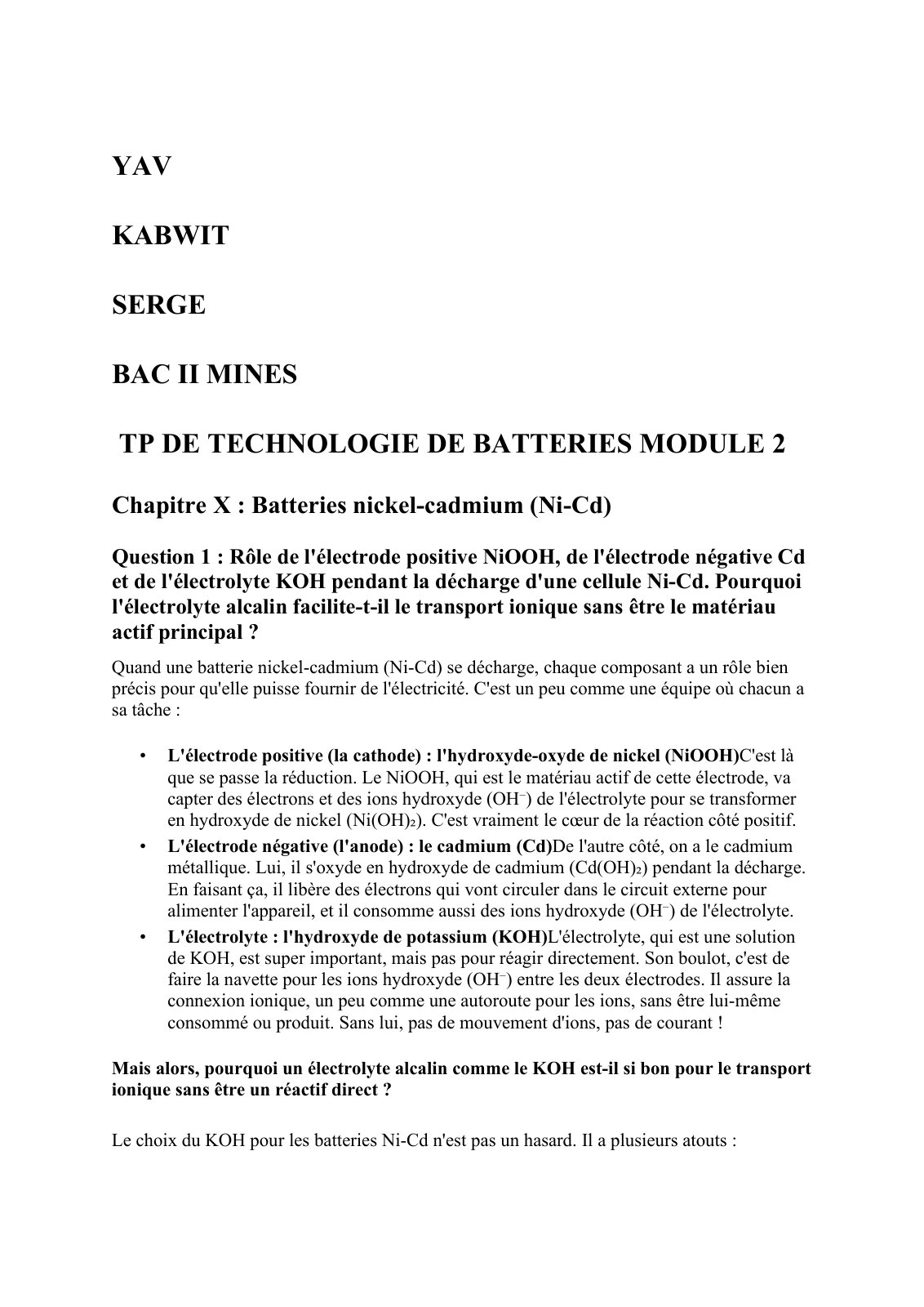 First page of Réponses aux questions de compréhension   Module 2 (1)