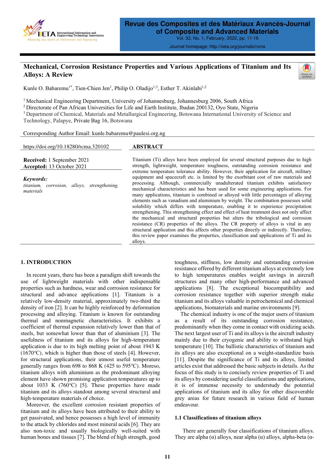 First page of Mechanical Corrosion Resistance Properti