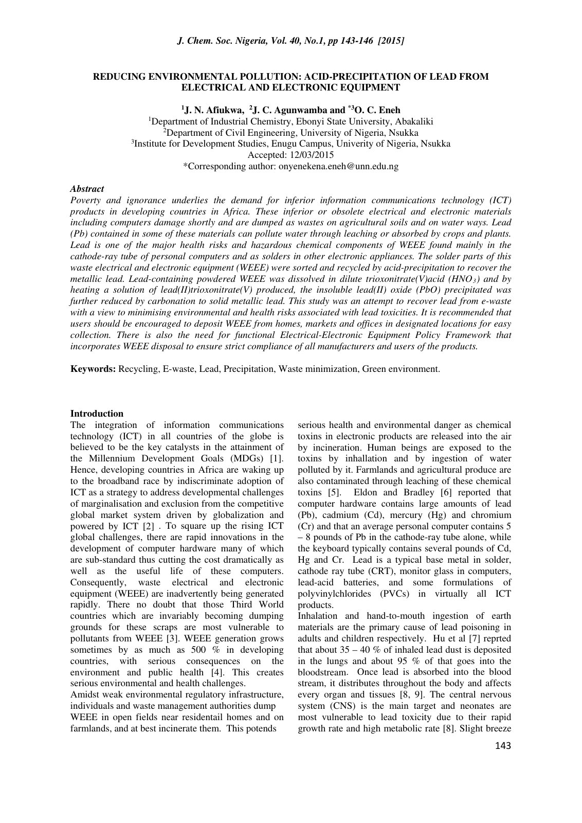 First page of Reducing Environmental Pollution Acid Pr