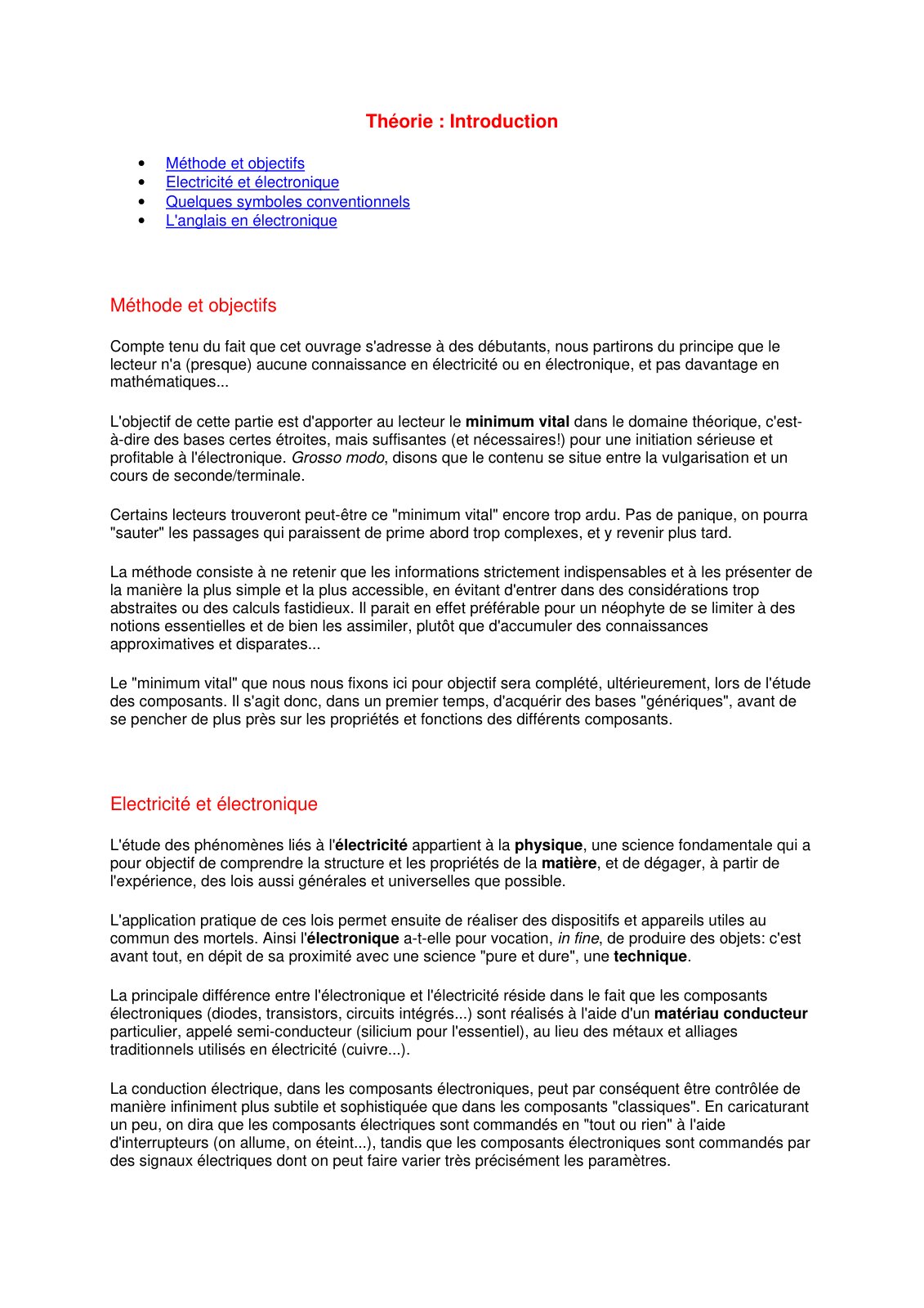 First page of Cours d electricite complet