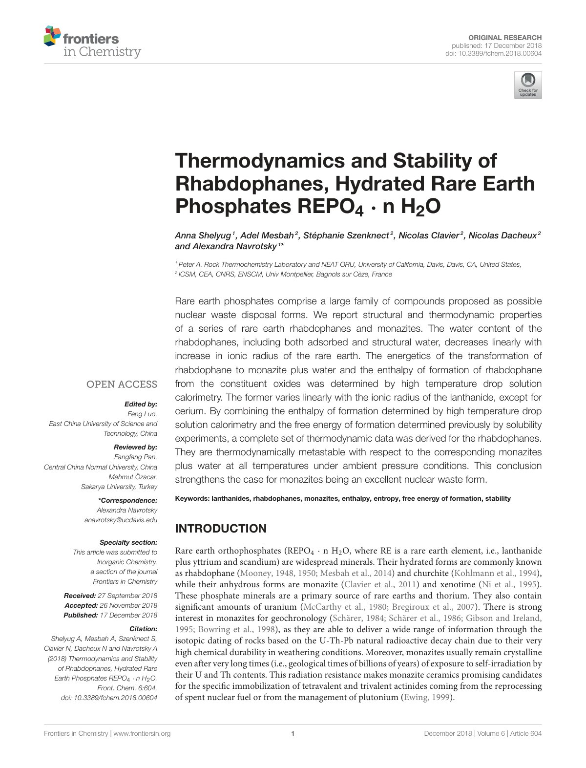 First page of Thermodynamics and stability of rhabdoph
