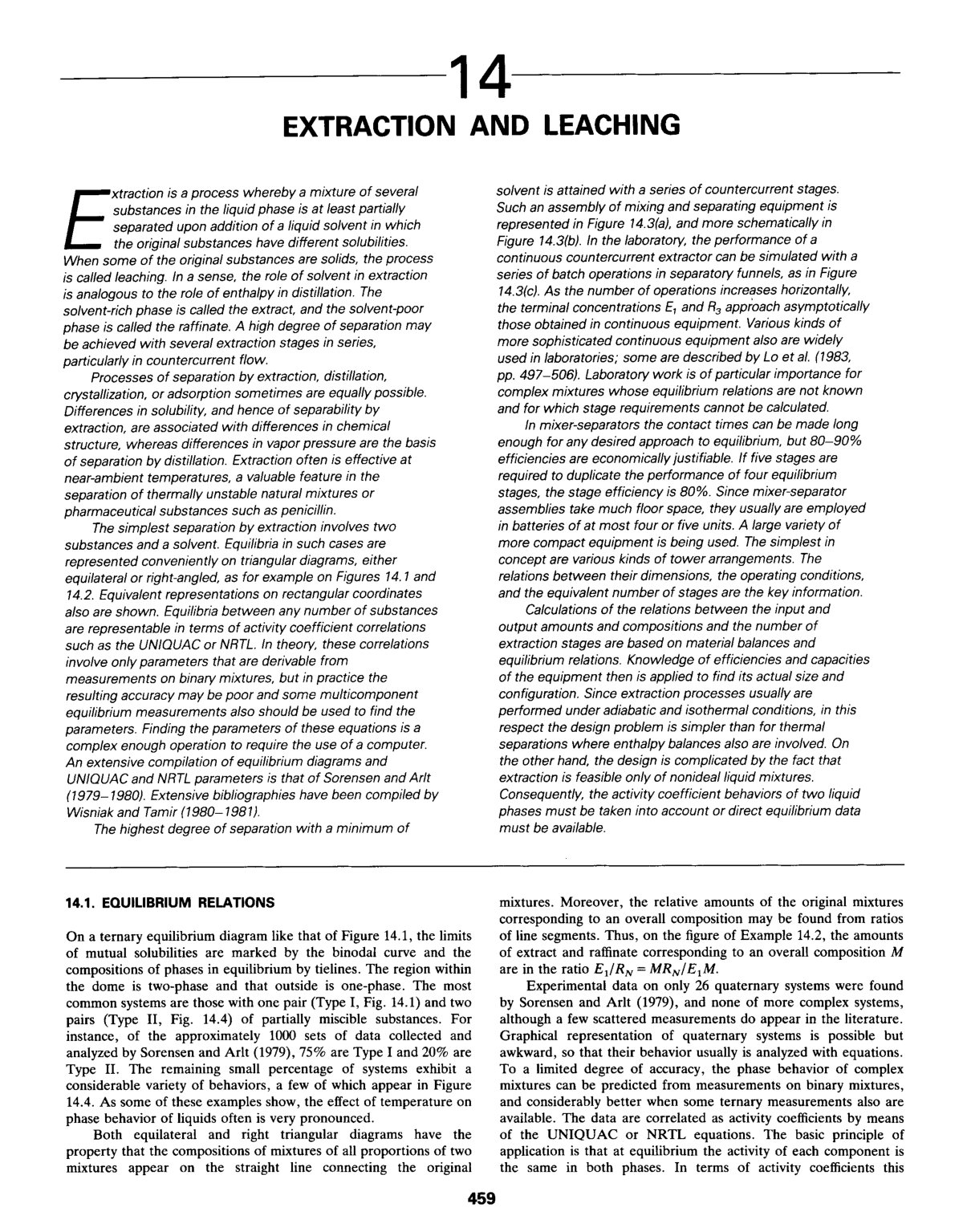 First page of Extraction and Leaching