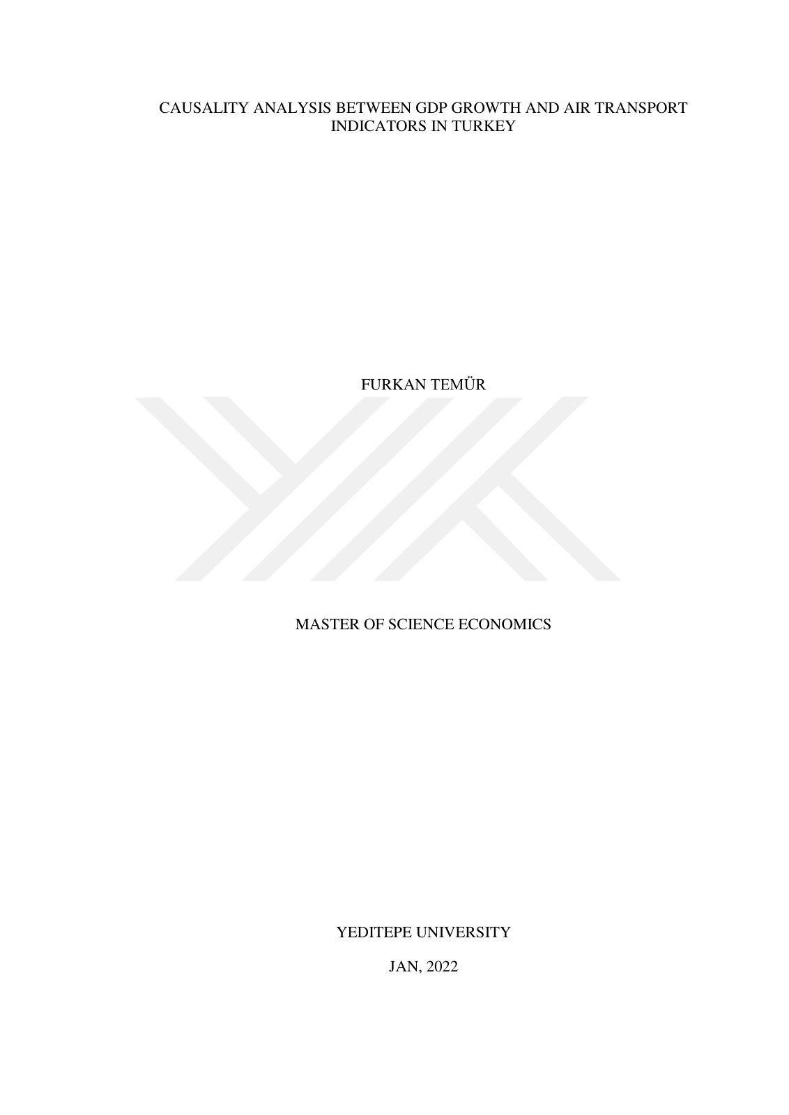 First page of Causality analysis between GDP growth an