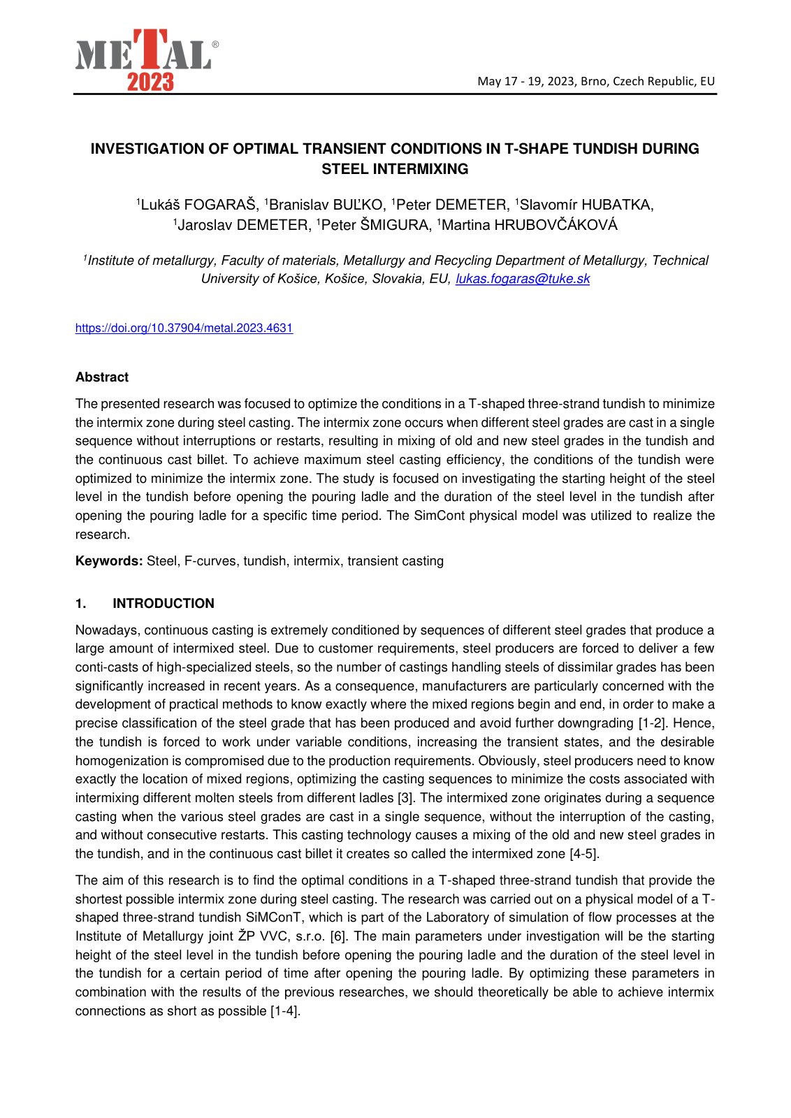 First page of Investigation of optimal transient condi