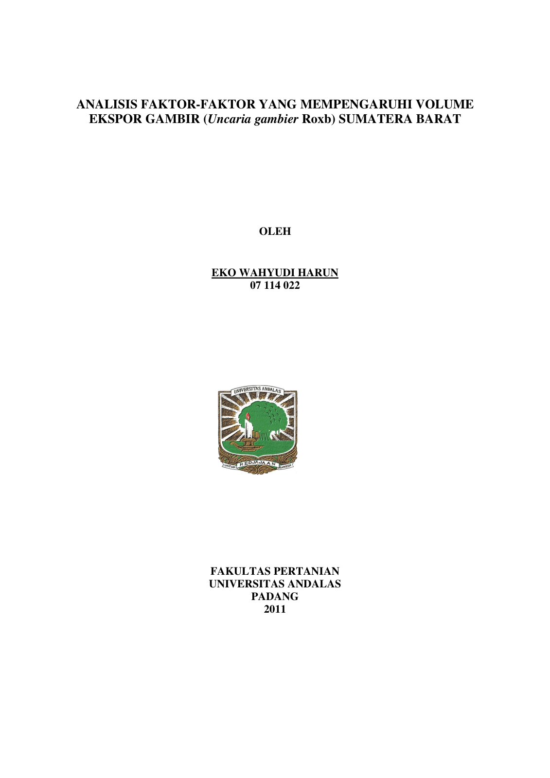 First page of ANALISIS FAKTOR