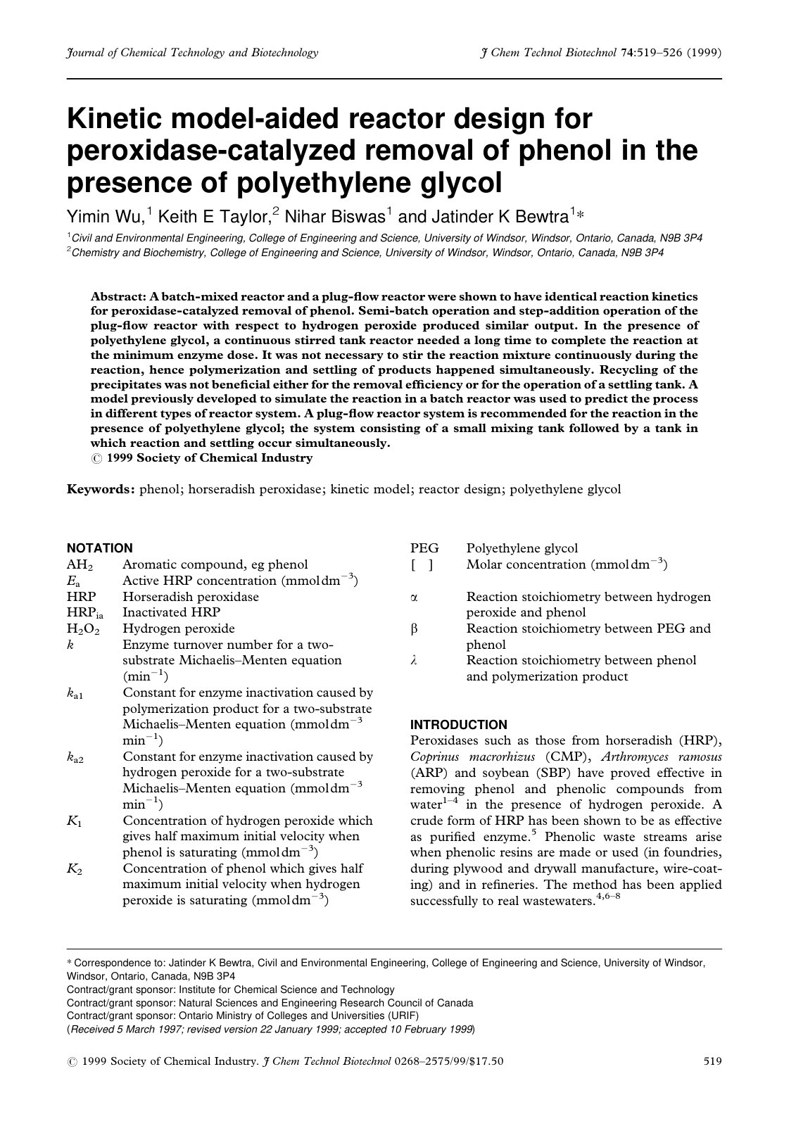 First page of Kinetic model aided reactor design for p