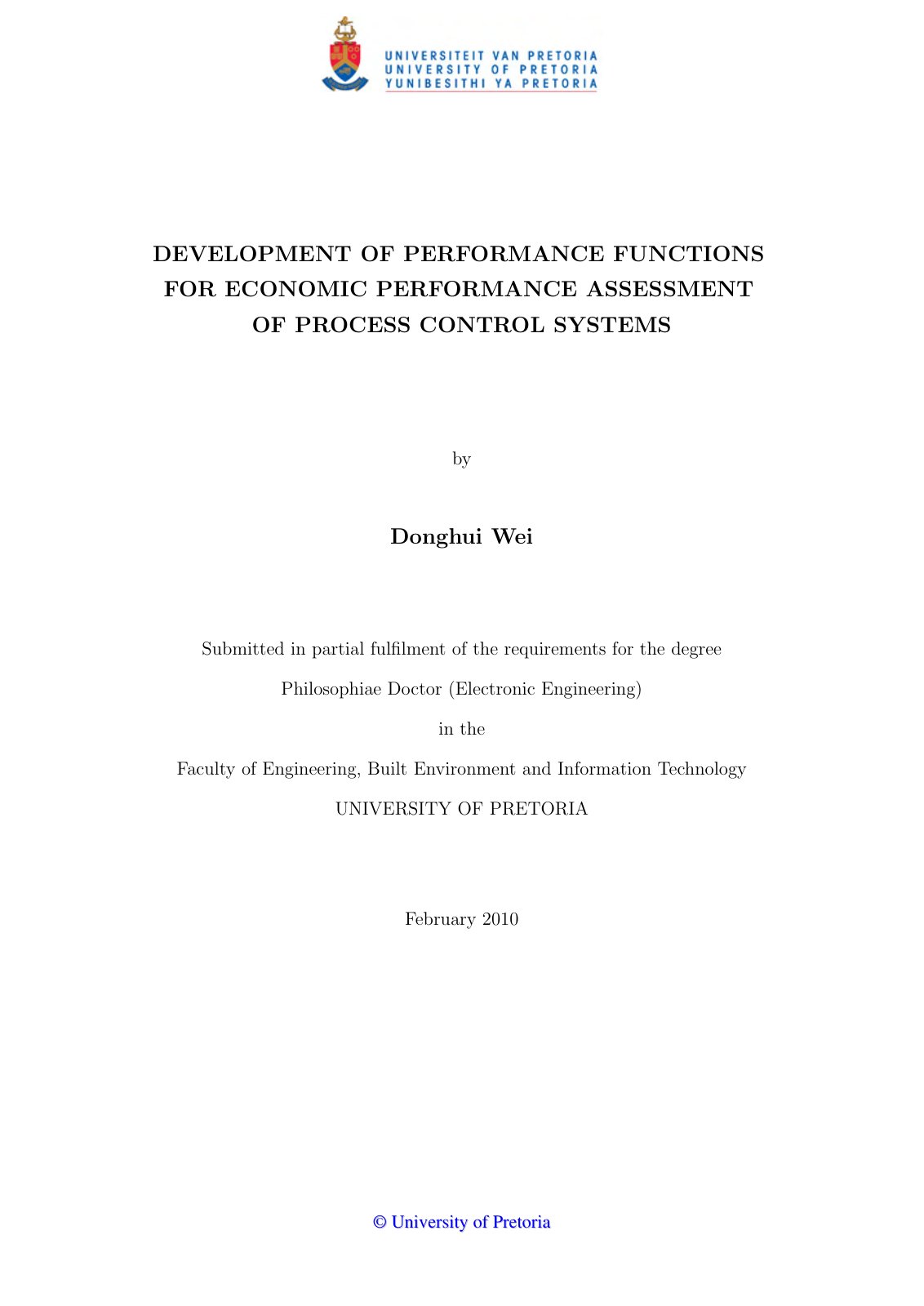 First page of DEVELOPMENT OF PERFORMANCE FUNCTIONS
