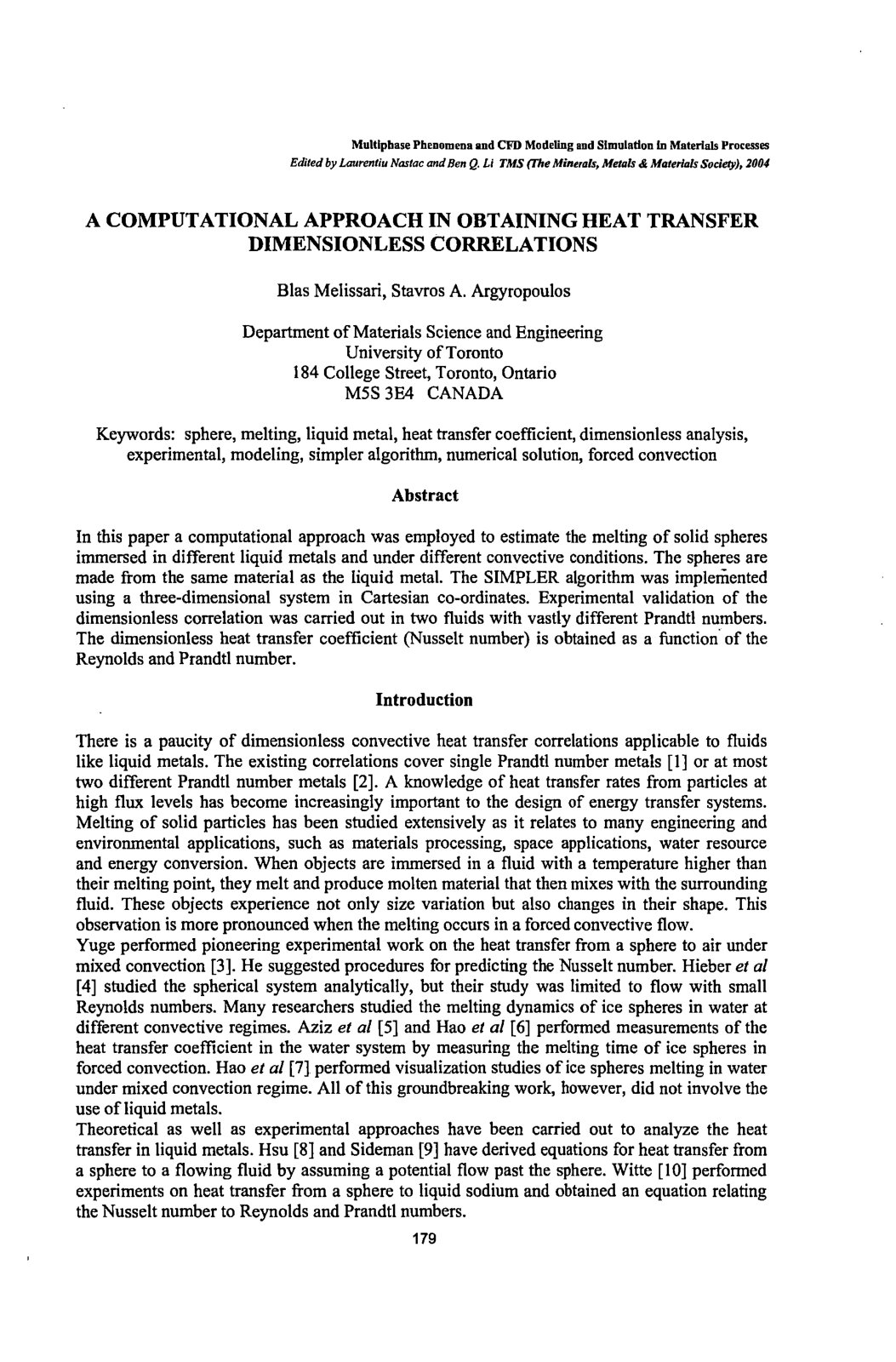 First page of A COMPUTATIONAL APPROACH IN OBTAINING HEAT TRANSFER DIMENSIONLESS CORRELATIONS