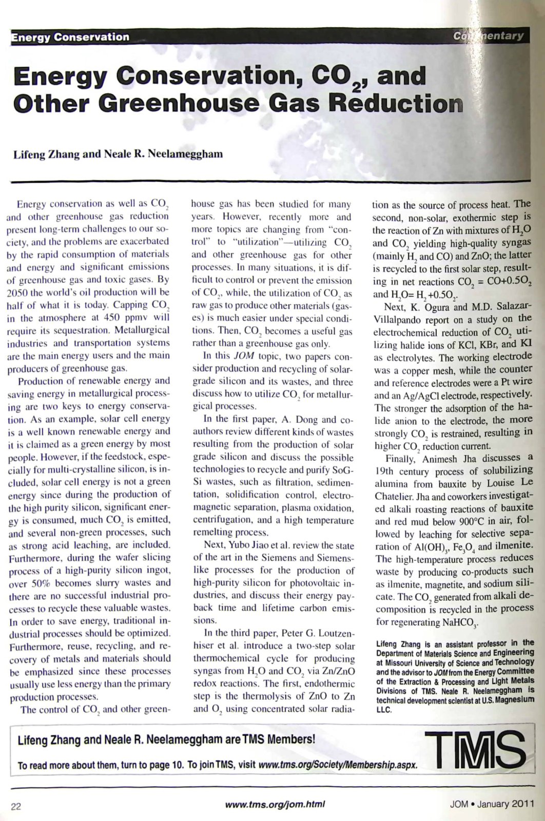 First page of Energy Conservation, CO2 and Other Greenhouse Gas Reduction