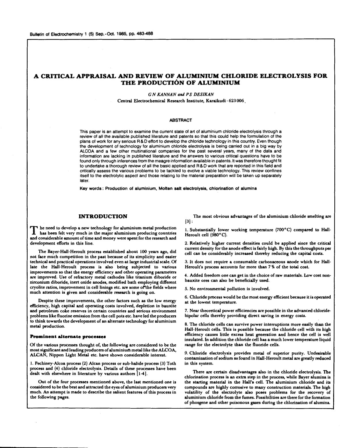 First page of A CRITICAL APPRAISAL AND REVIEW OF ALUMI