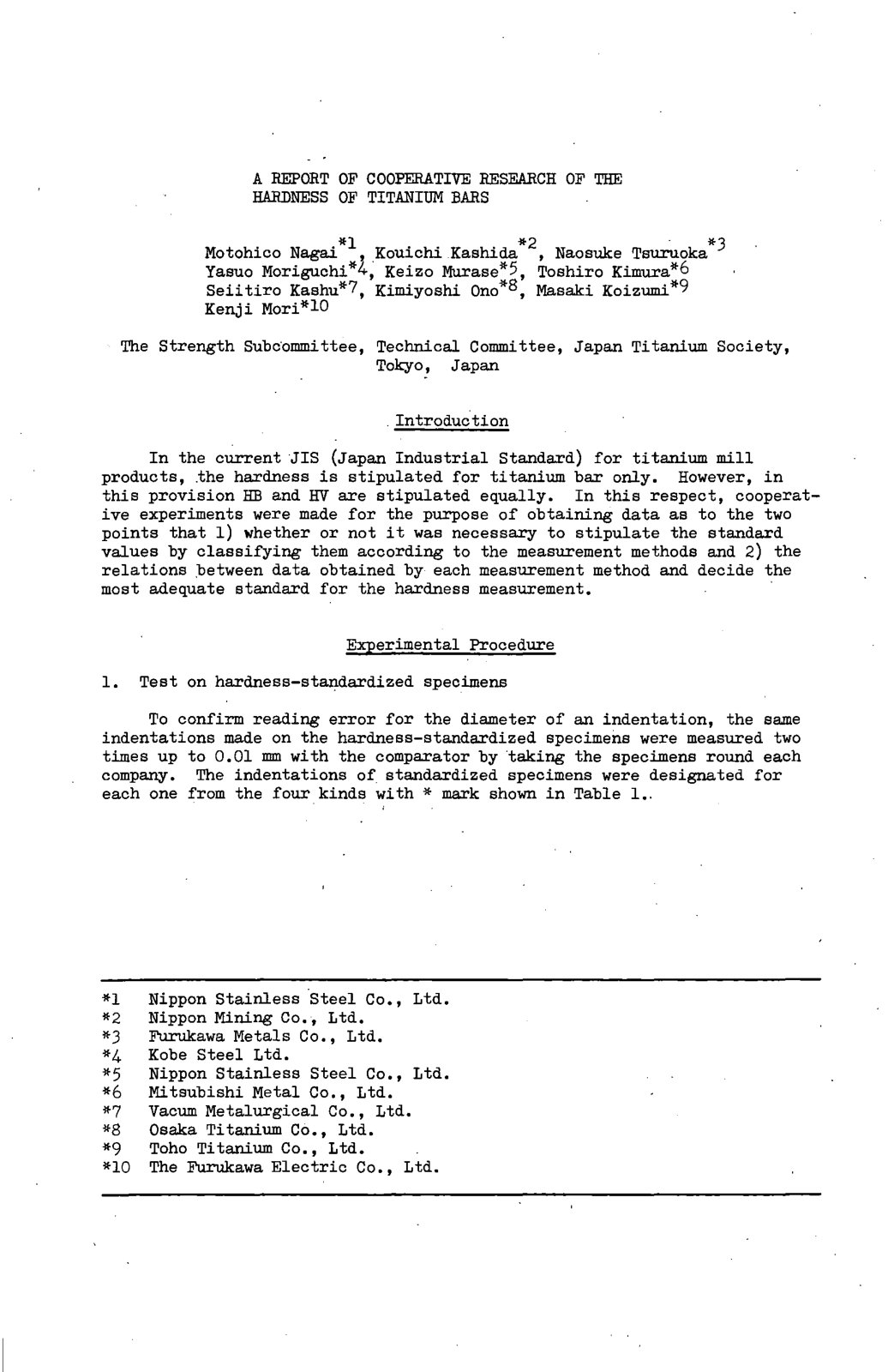 First page of 1980 Vol 3. 4 B A Report of Cooperative Research Motohico Nagai