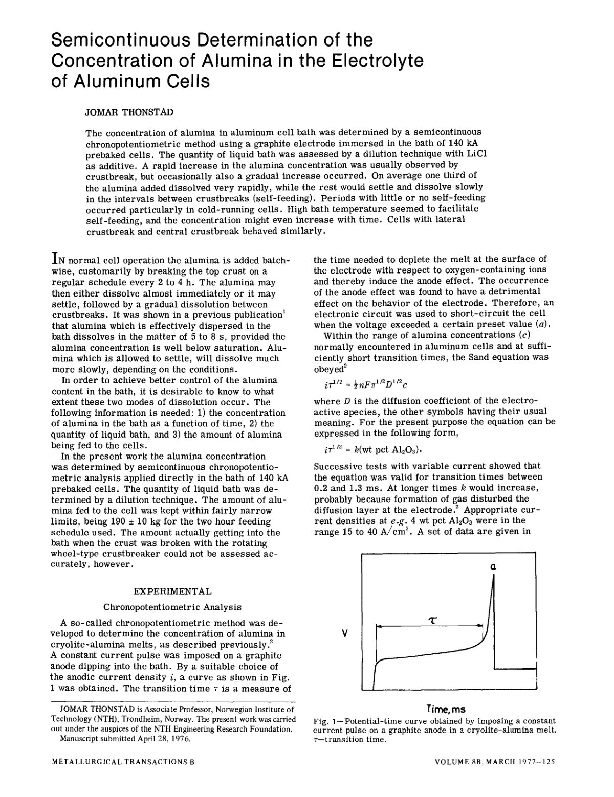 First page of Semicontinuous determination of the conc