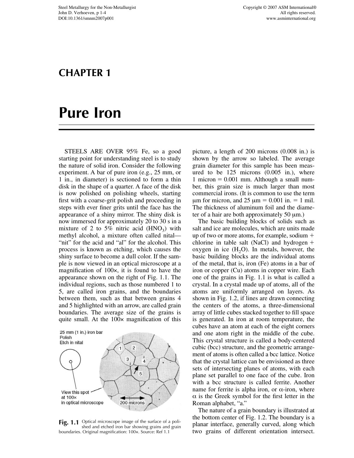 First page of The Nature of Solid Iron and Its Grain Structure