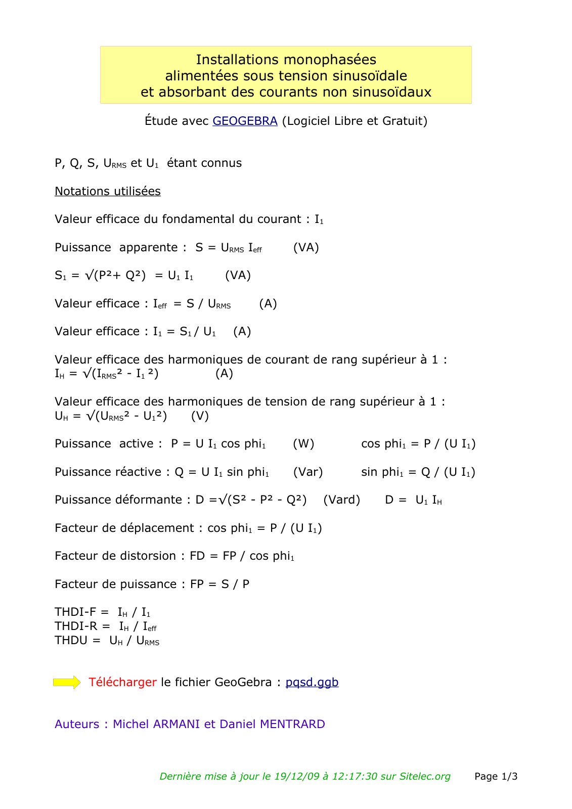 First page of pqsd
