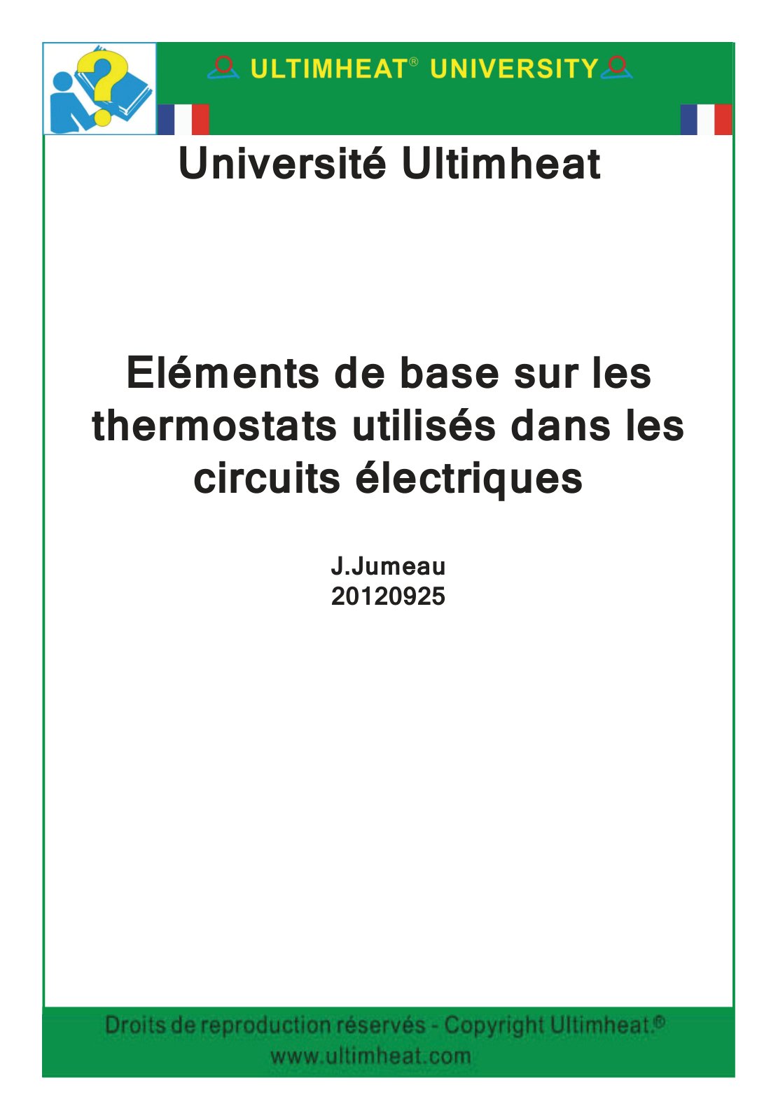 First page of thermostats
