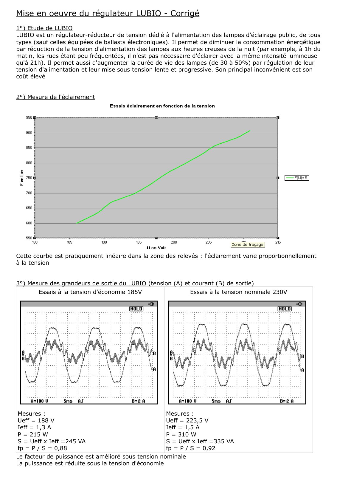 First page of lubio corrige