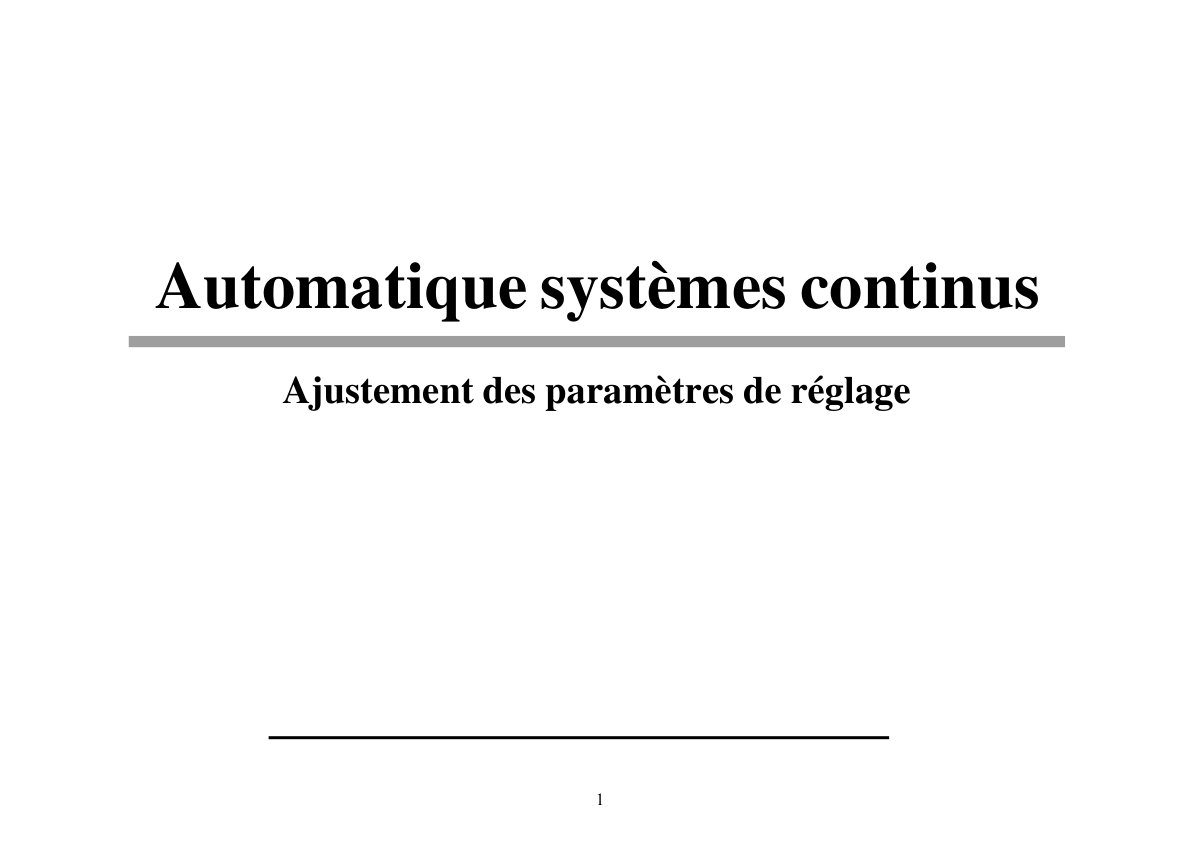 First page of V.a. Ajustement des paramètres de réglage de PID