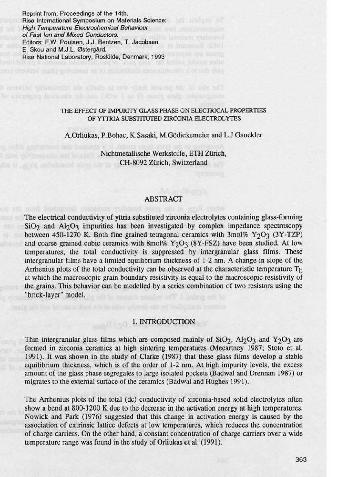First page of TIIE EFFECT OF IMPURITY GLASS PHASE ON E
