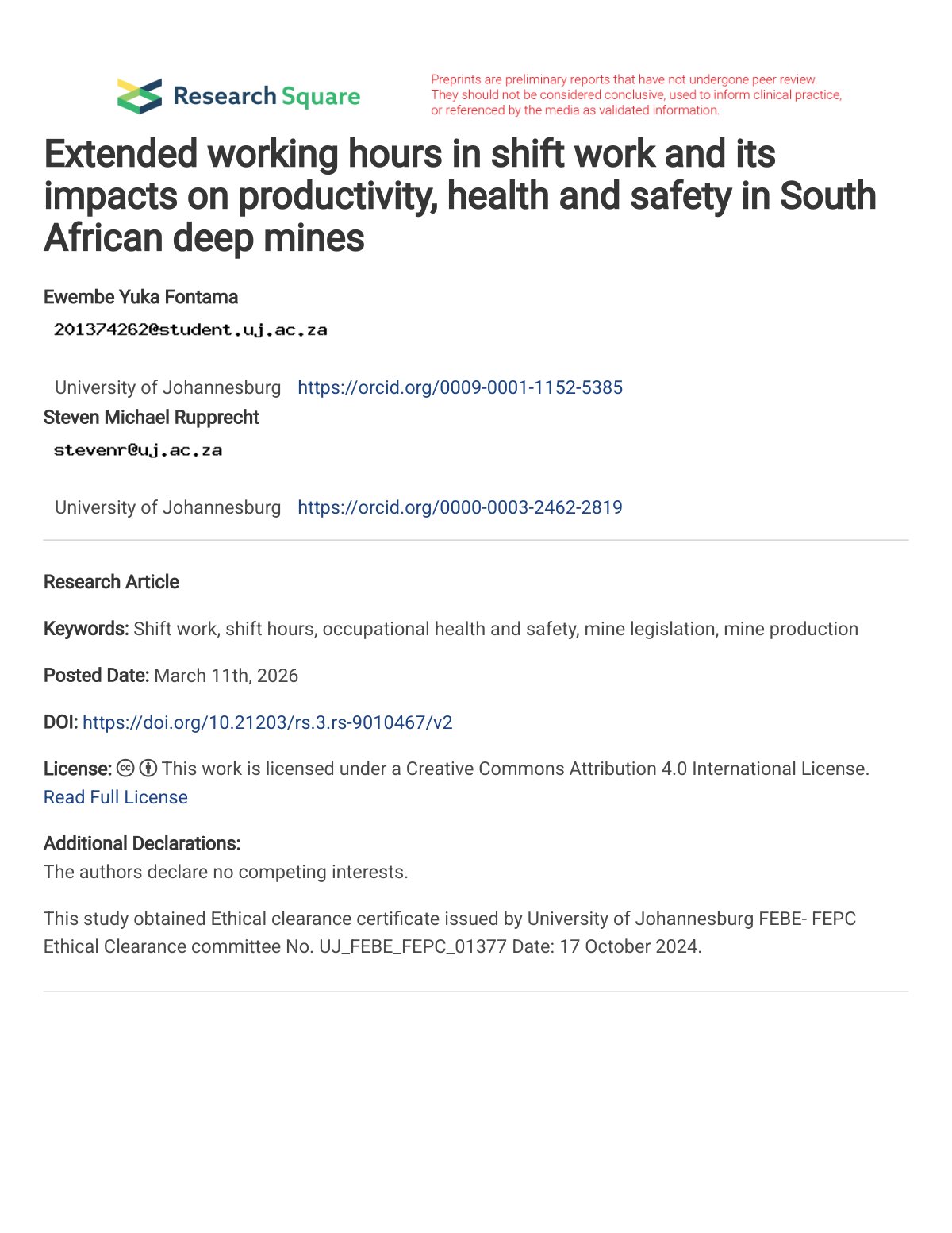 First page of Extended working hours in shift work and its impac (1)