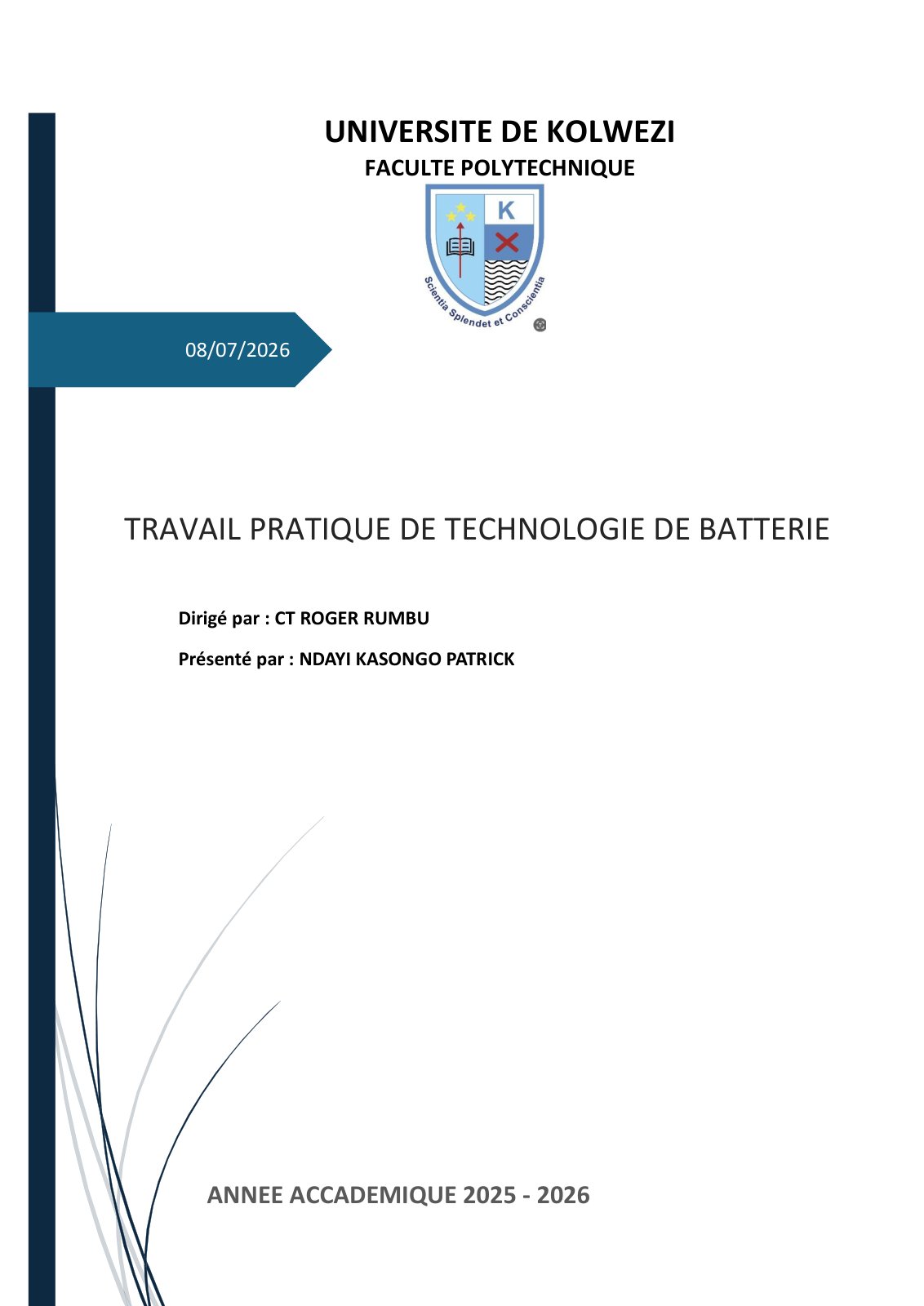 First page of tp de technologie de batterie (2)