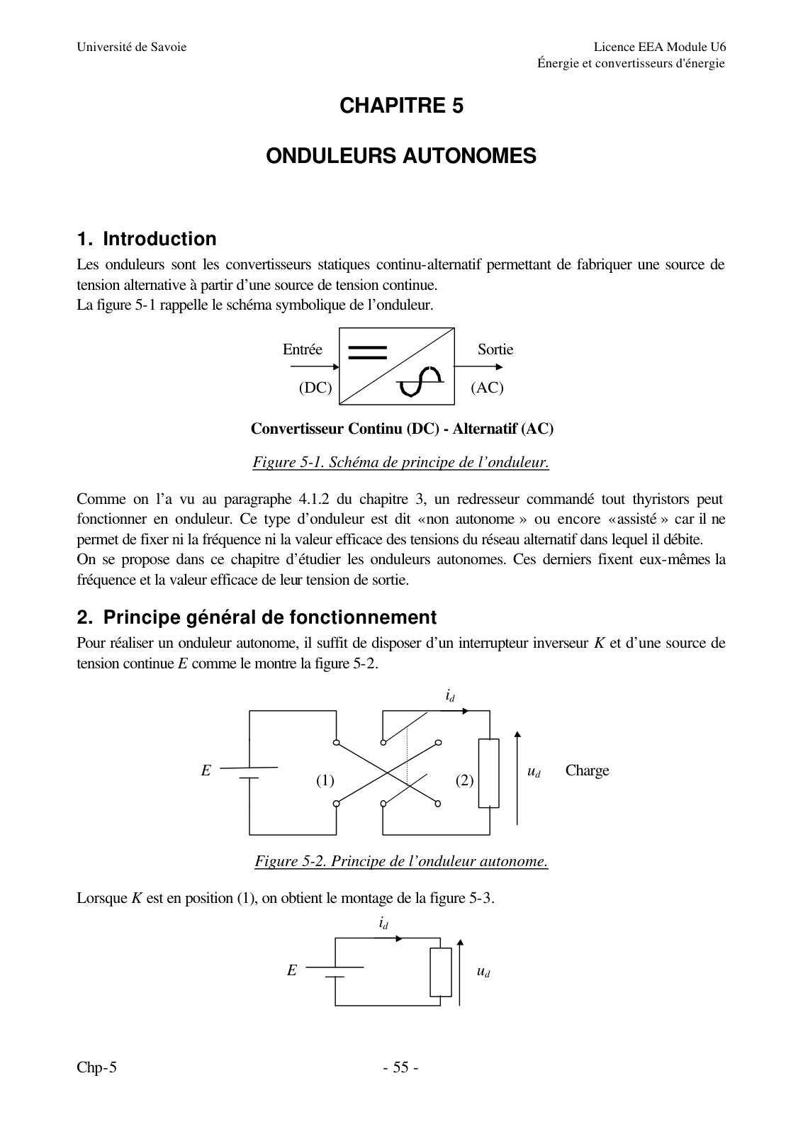 First page of Onduleurs autonomes