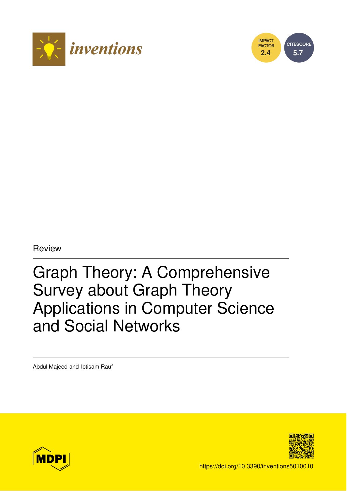 First page of Graph Theory: A Comprehensive