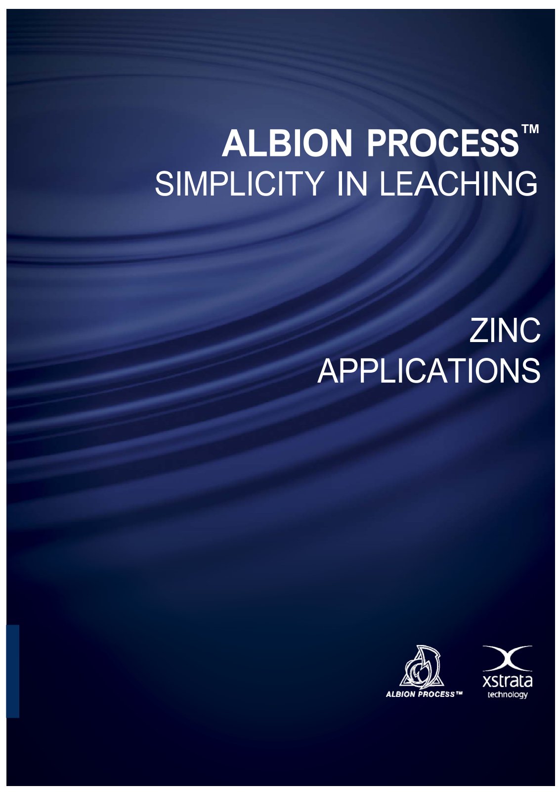 First page of The Albion Process for Zinc Applications