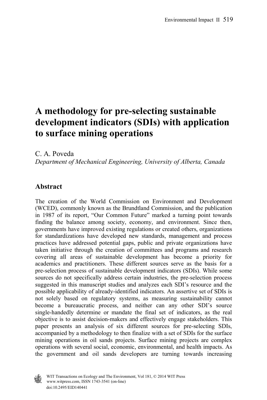 First page of A Methodology For Pre selecting Sustaina
