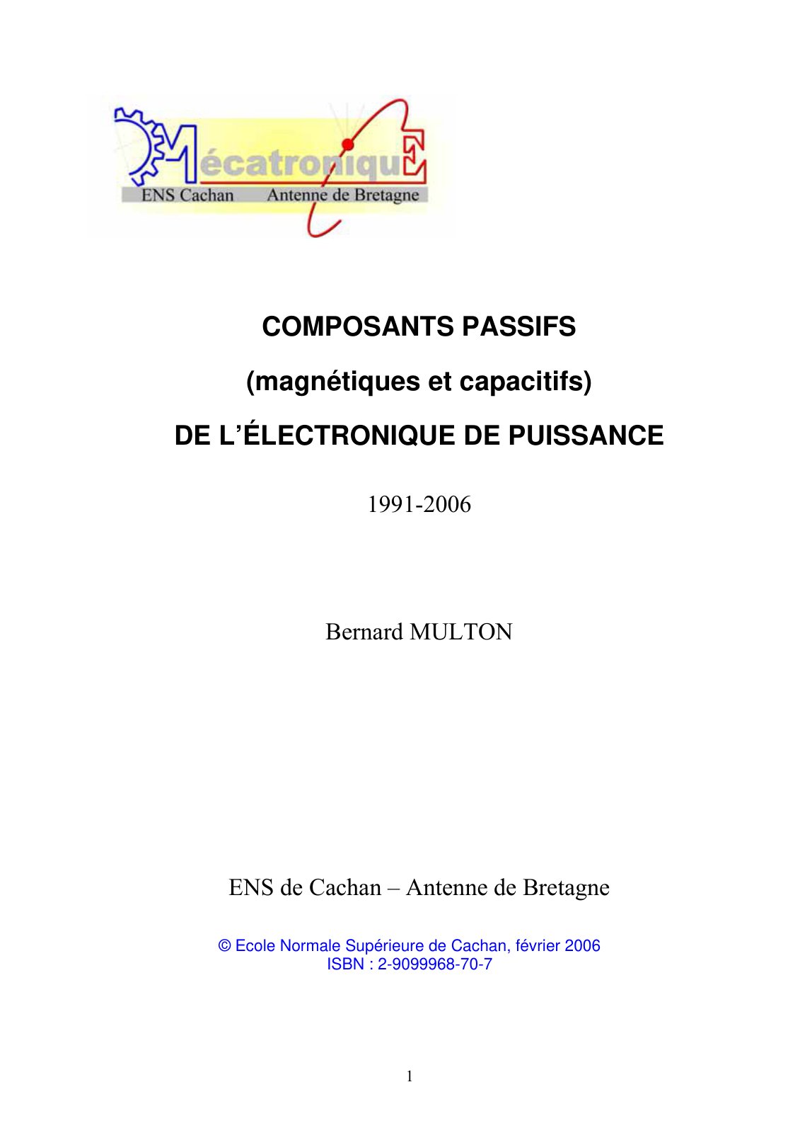 First page of composants passifs