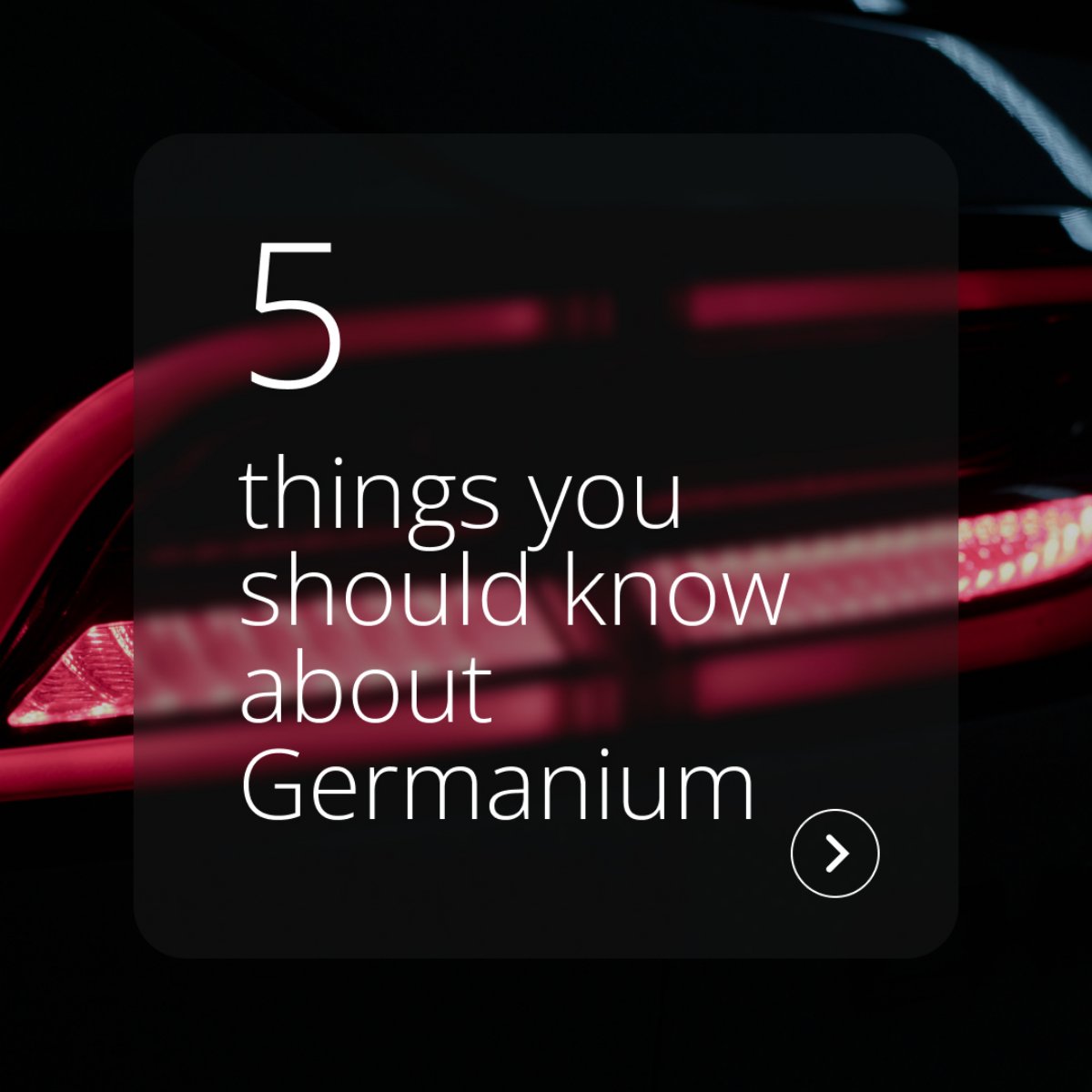 First page of Germanium Report