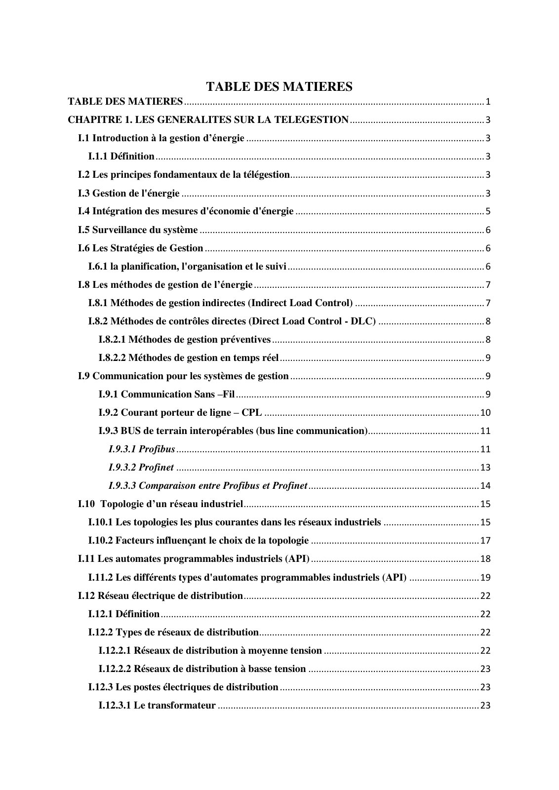First page of CHAP 1 generalites sur la telegestion
