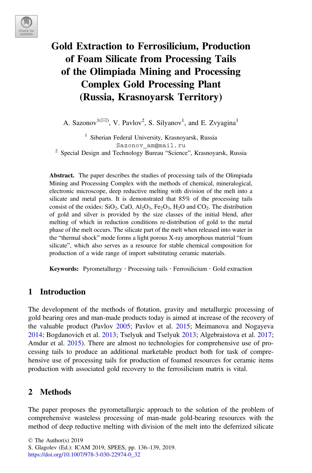 First page of Processing centres in artisanal gold min