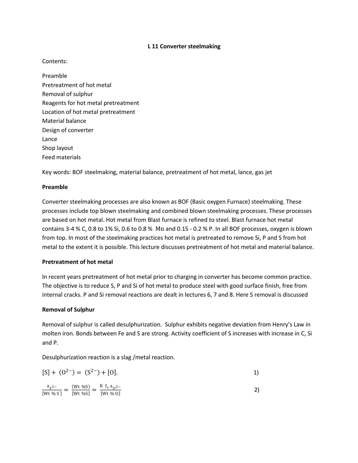 First page of Lecture 11