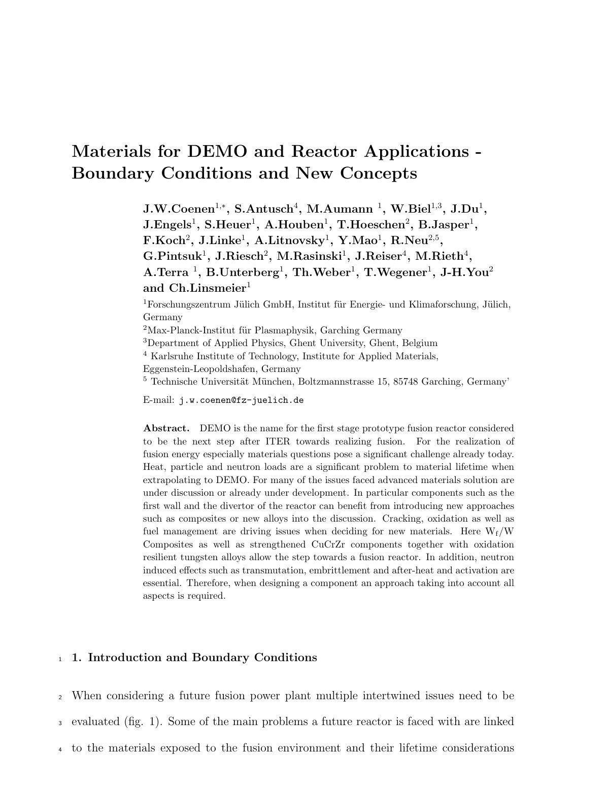 First page of Materials for DEMO and reactor applicati
