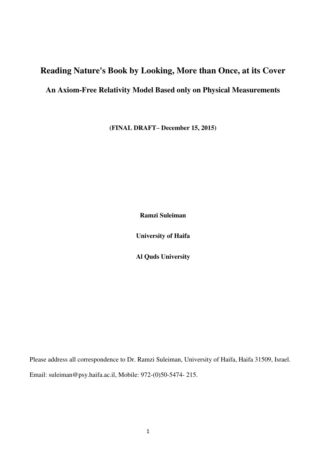 First page of Reading Natures Book by Looking More tha