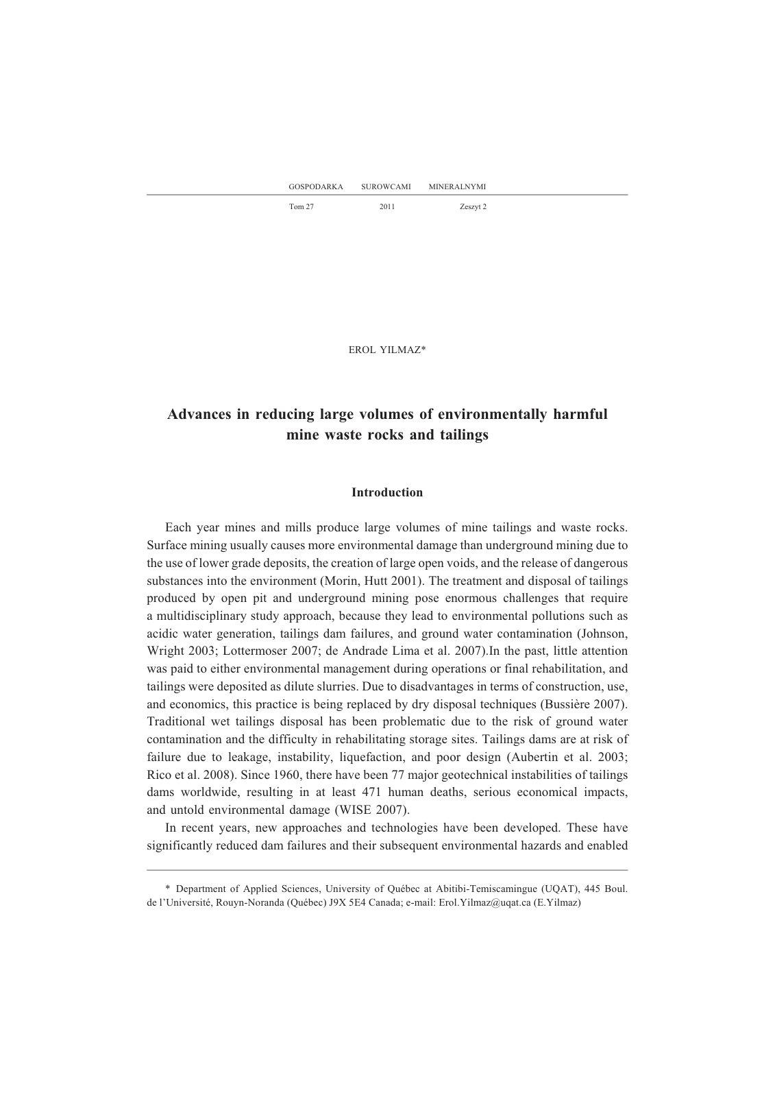 First page of Advances in reducing large volumes of en