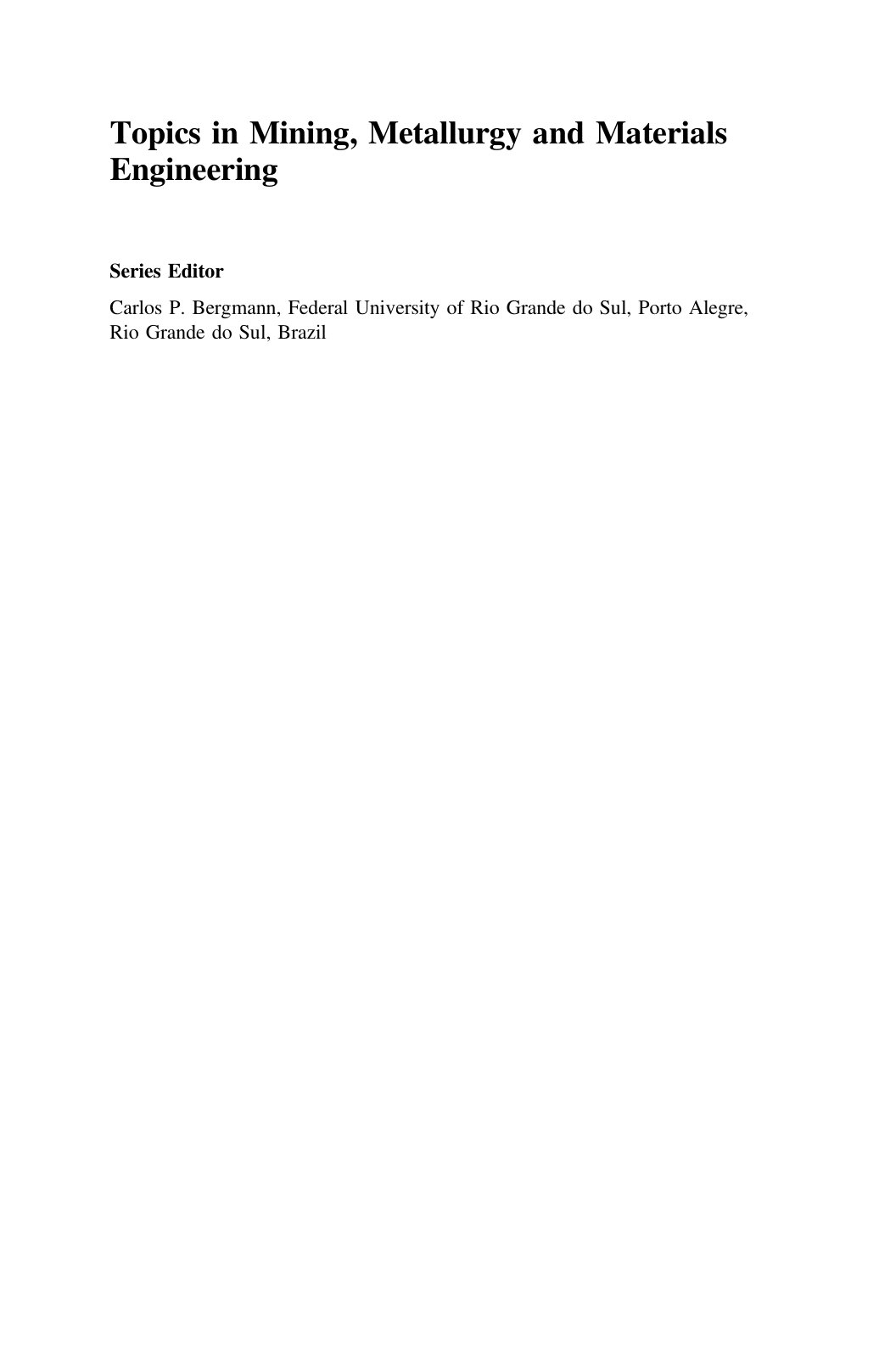 First page of Agglomeration in Metallurgy