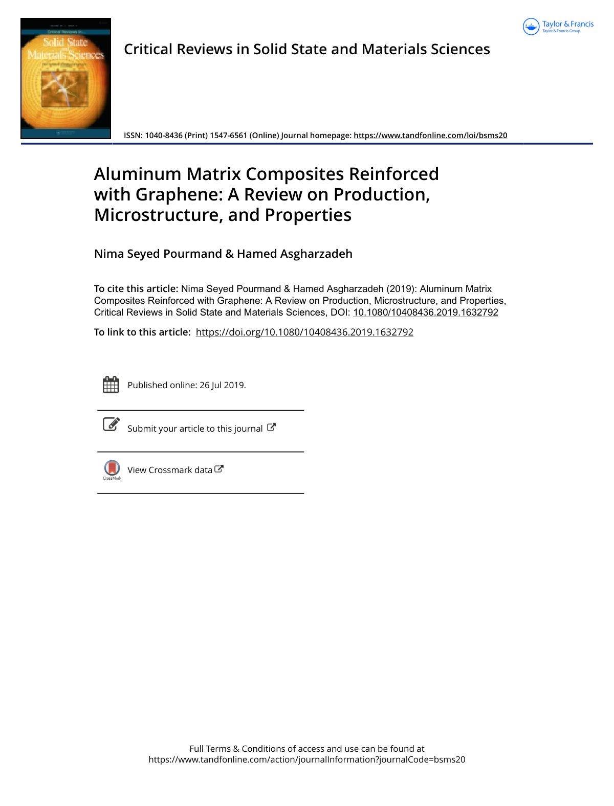First page of Aluminum Matrix Composites Reinforced wi