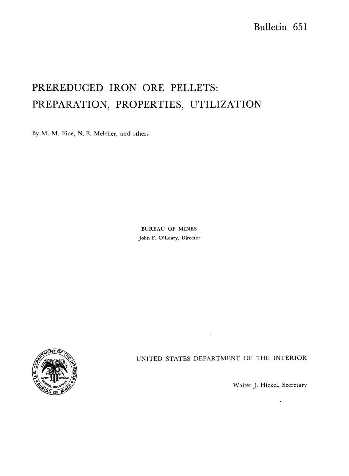 First page of USBM 651