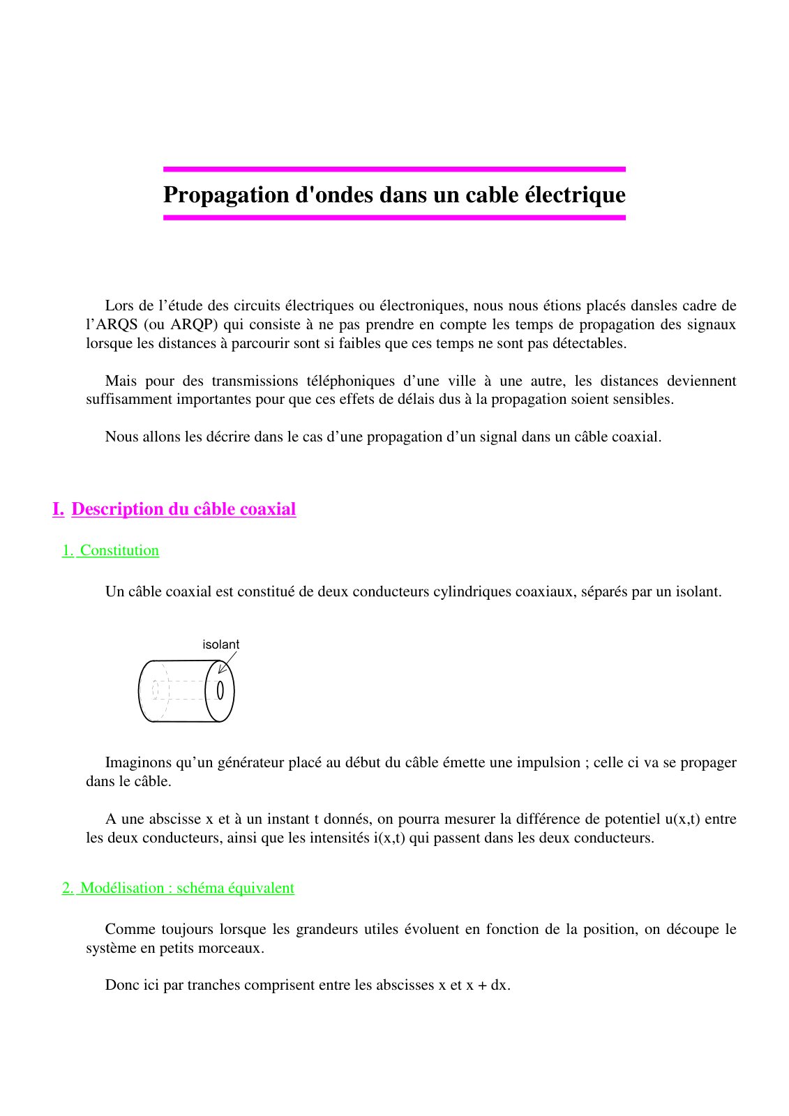 First page of propagation ondes