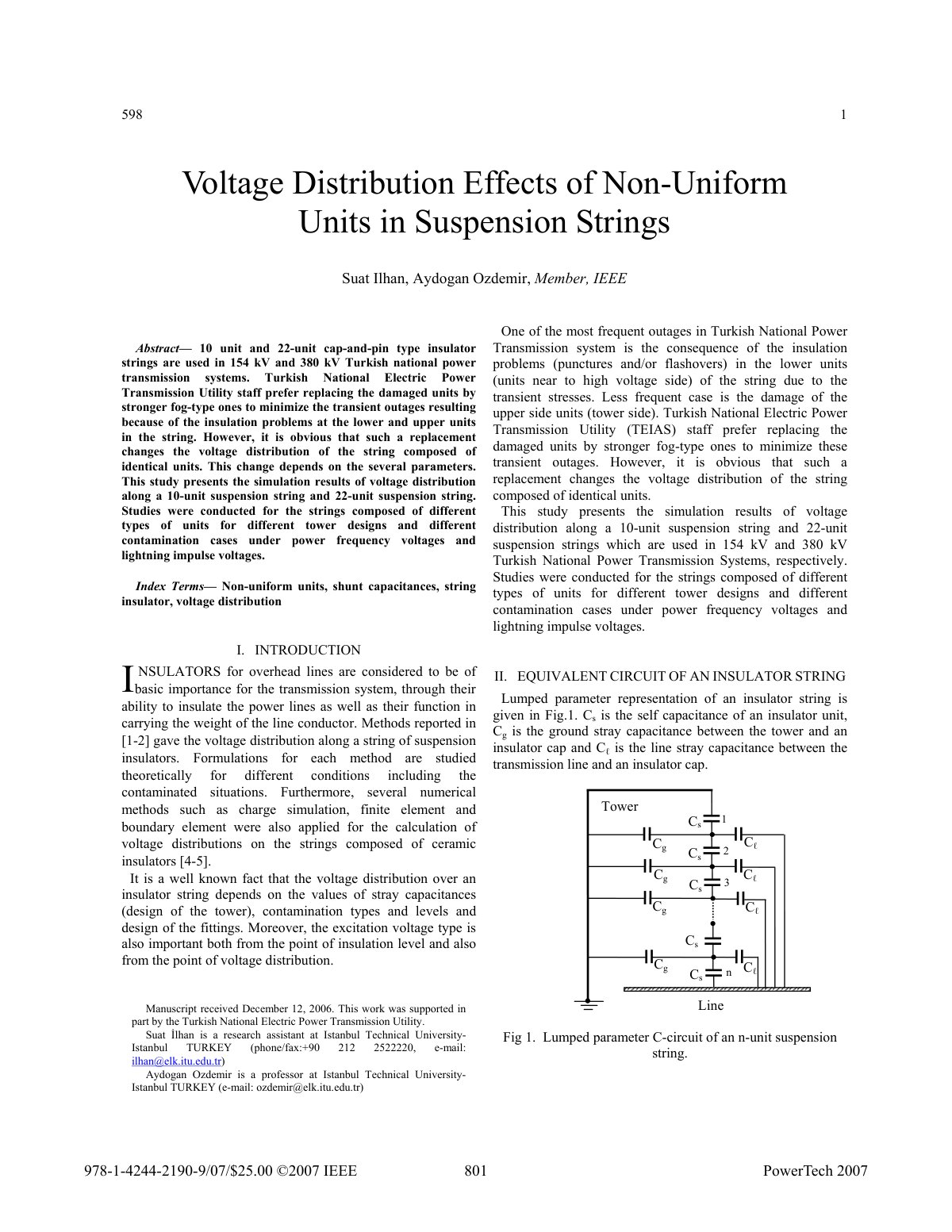 First page of Voltage Distribution Effects of Non Unif