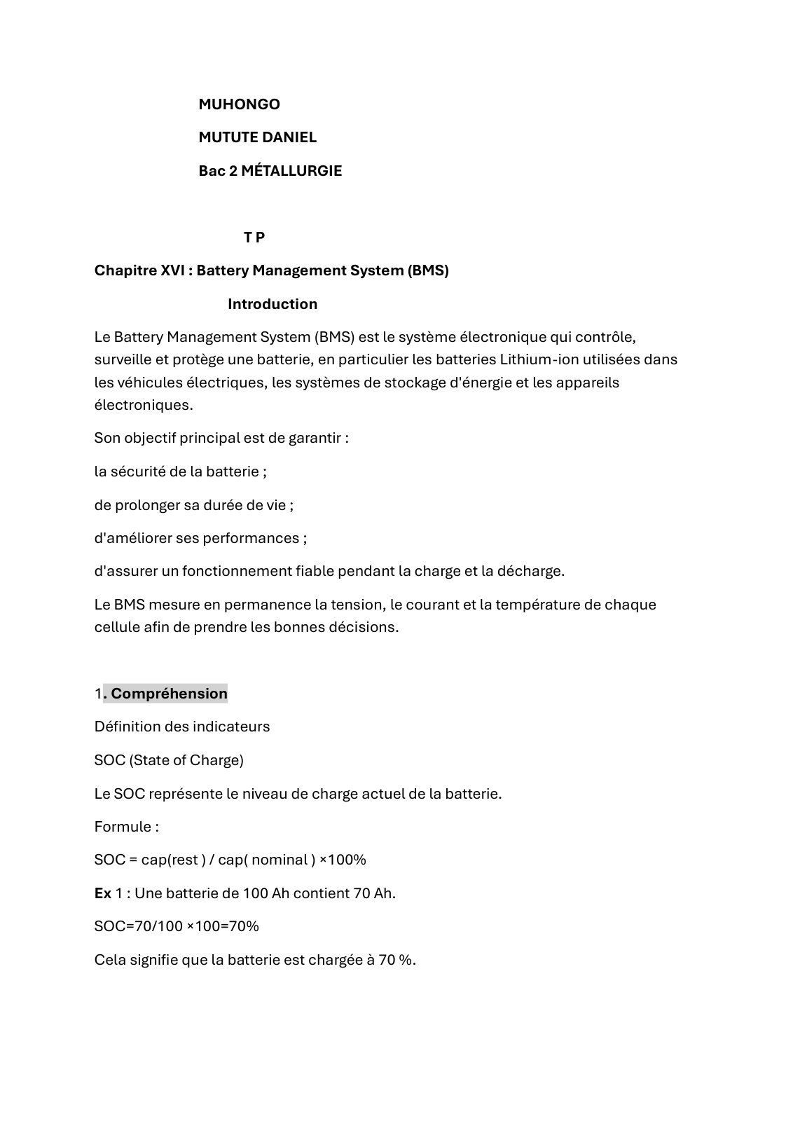 First page of ROGER MODULE