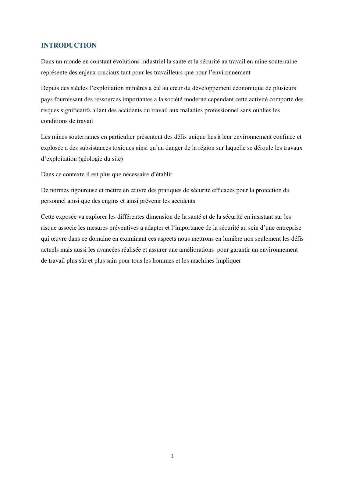First page of SANTE ET SECURITE 01